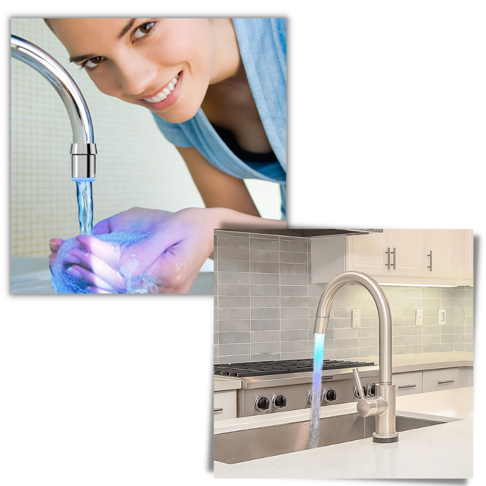 Boquilla de grifo con sensor de temperatura que cambia de color - Ozerty