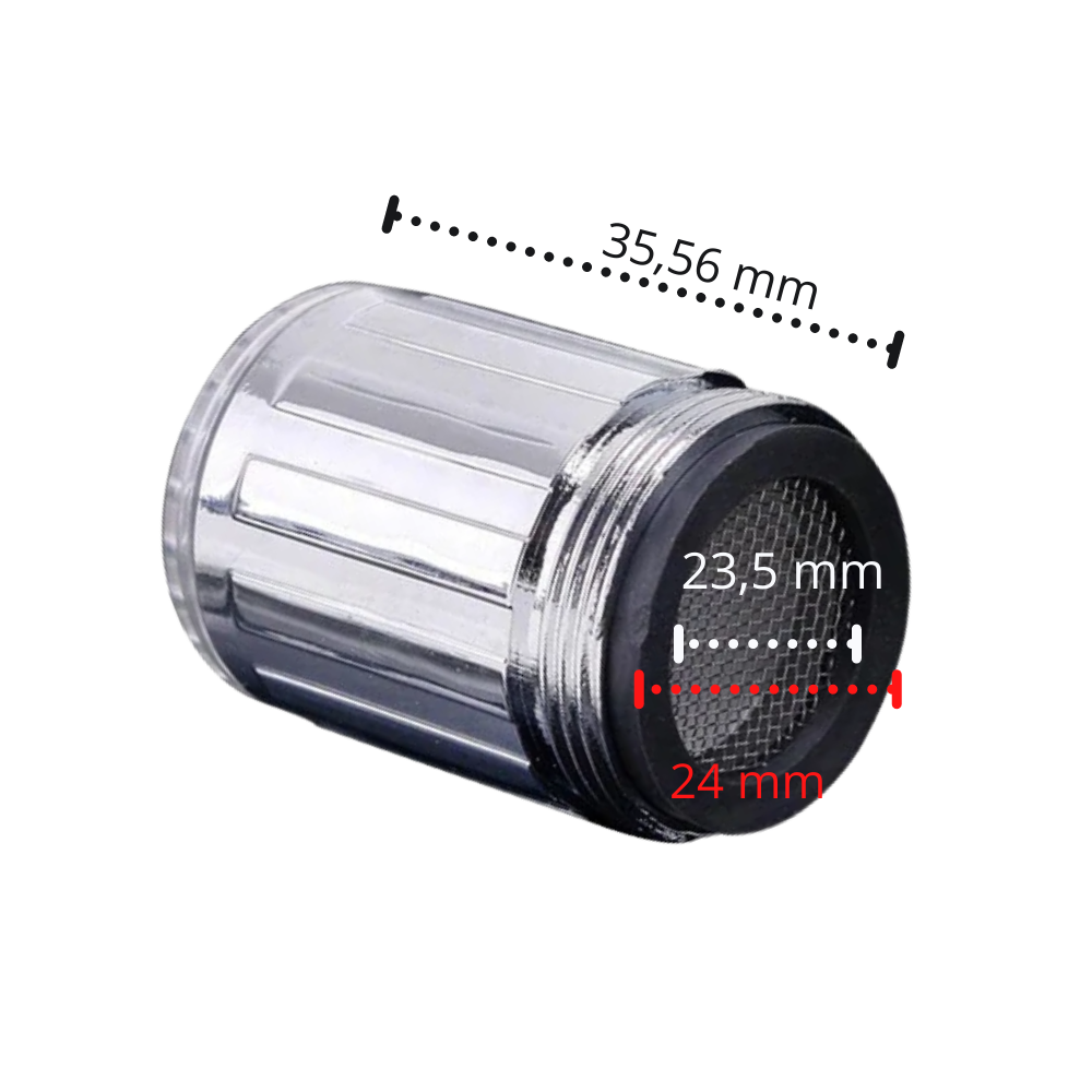 Boquilla de grifo con sensor de temperatura que cambia de color - Ozerty