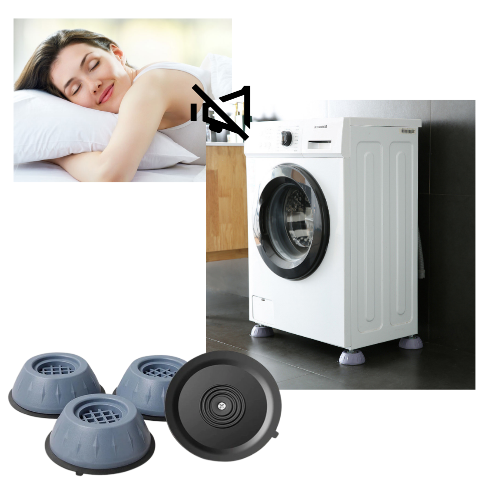 Paquete de 4 pies de goma antivibración - Ozerty