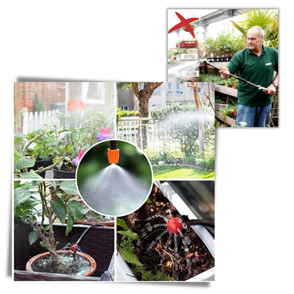 Kit de sistema de riego de jardines - Ozerty