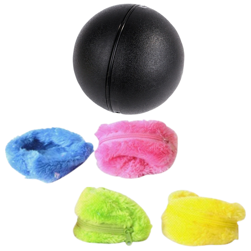 Bola de rodillo de movimiento automático para perro con tapas intercambiables - Ozerty