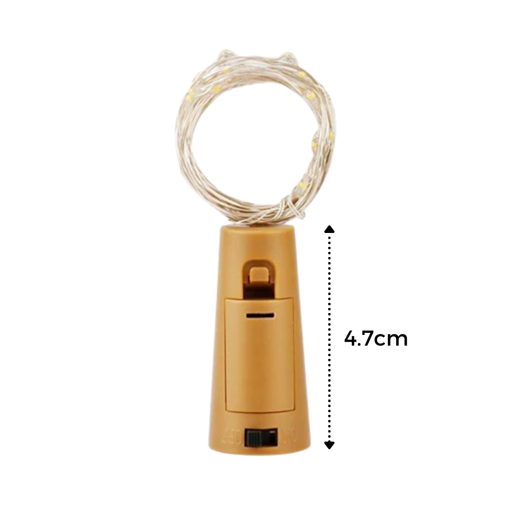 Lámpara LED en forma de botella con corcho (paquete de 3) - Ozerty