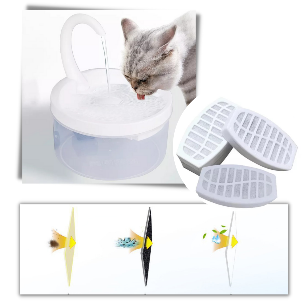 Fuente de agua automática para gato con luz led - Ozerty