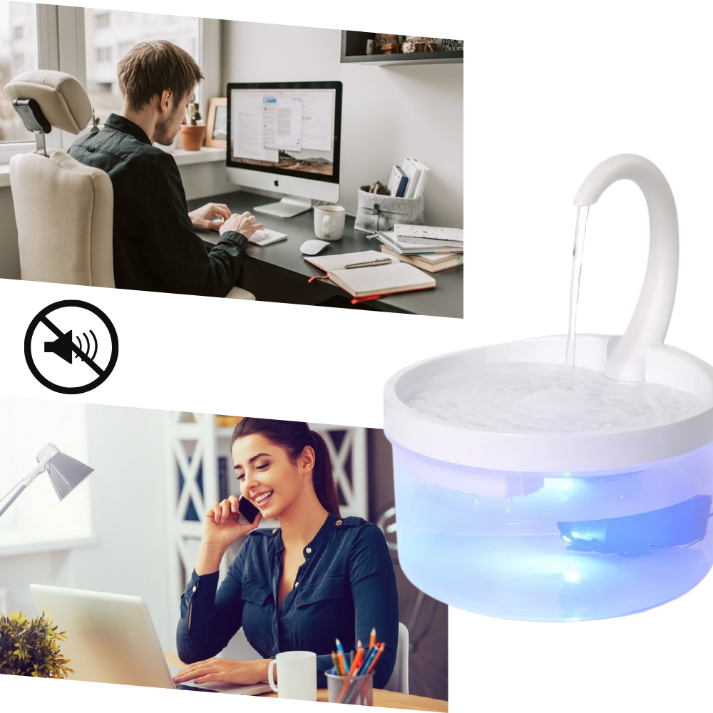 Fuente de agua automática para gato con luz led - Ozerty