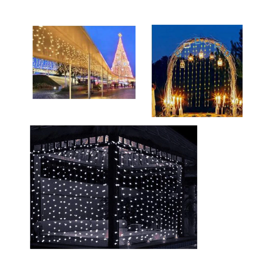 Cortina de luces de hadas con mando a distancia - Ozerty