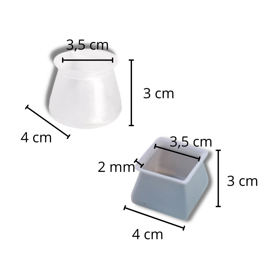 Paquete de 8 fundas protectoras de silicona para muebles - Ozerty