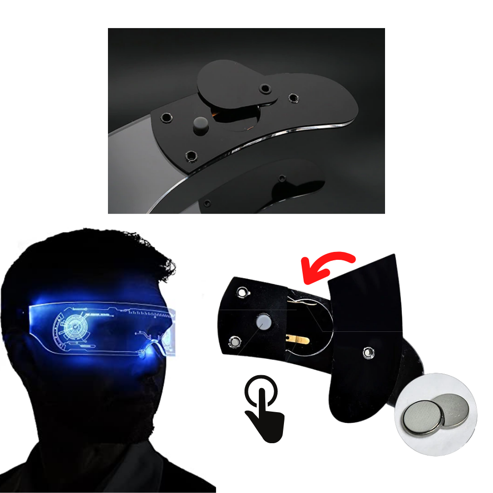 Gafas luminosas con luces LED de colores - Ozerty