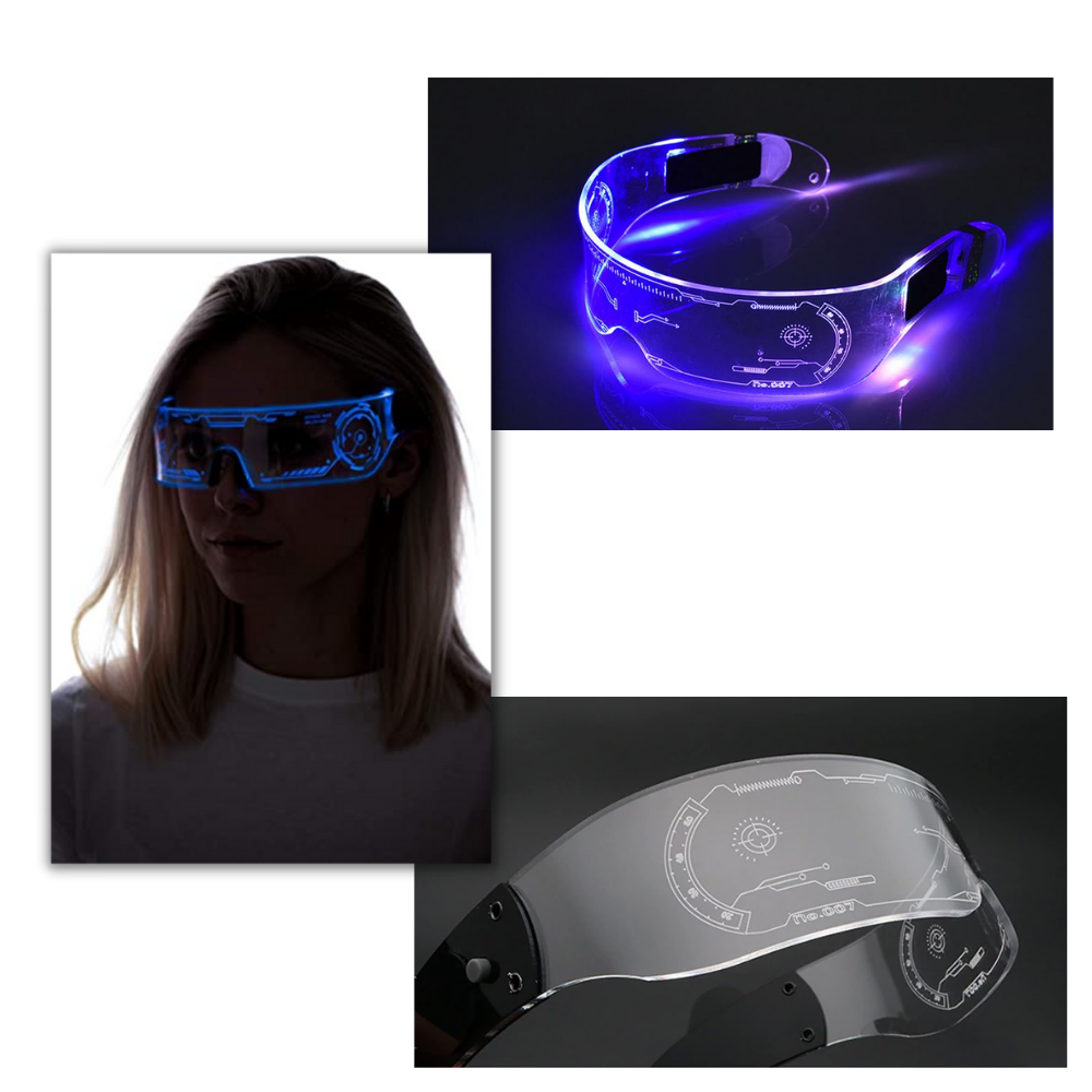 Gafas luminosas con luces LED de colores - Ozerty