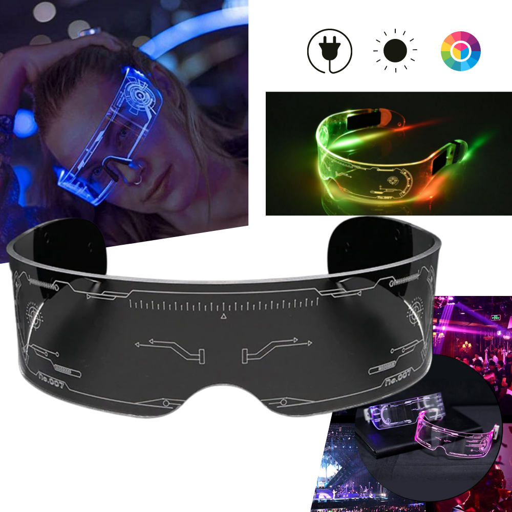 Gafas luminosas con luces LED de colores - Ozerty