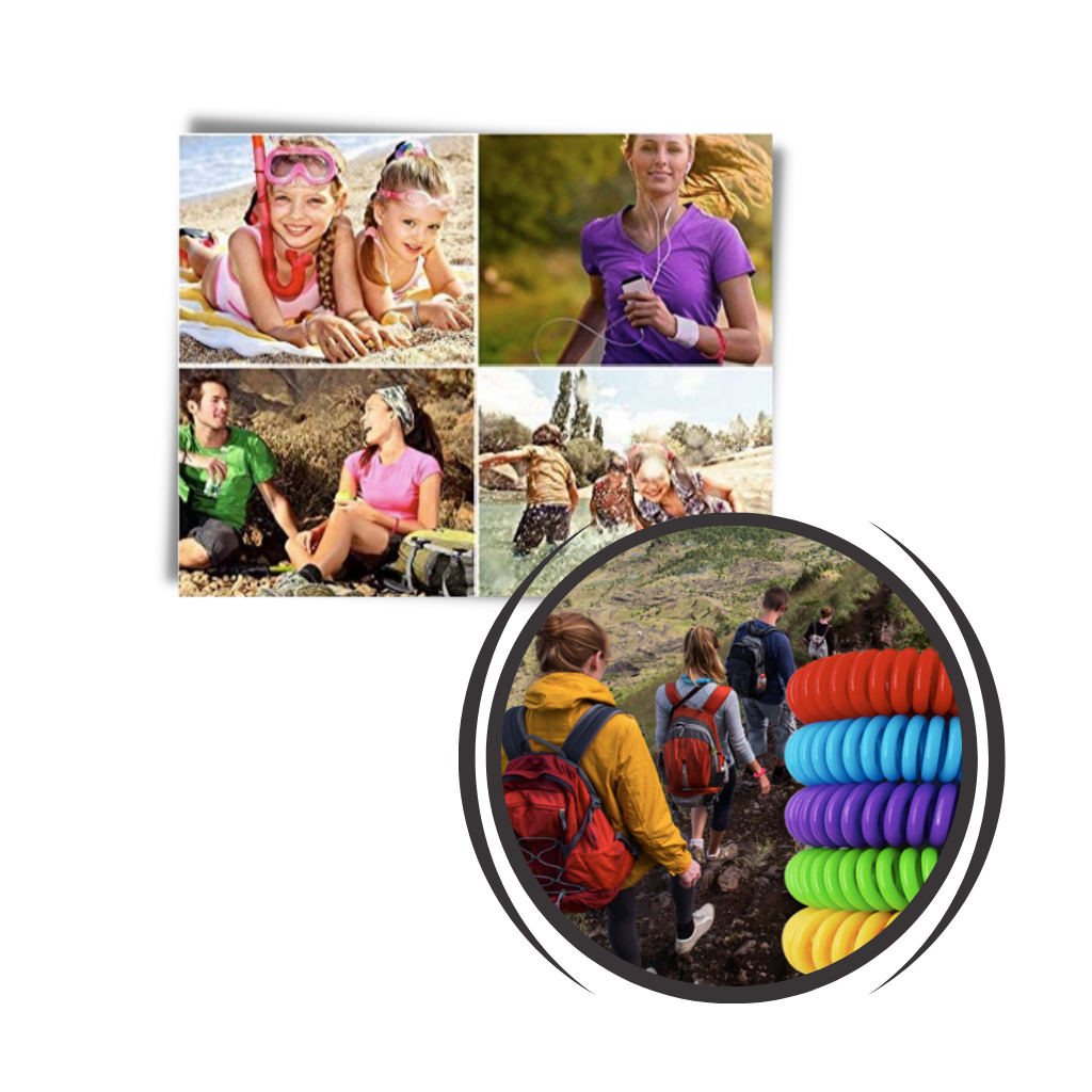 Pulseras repelentes de mosquitos (10 unidades)