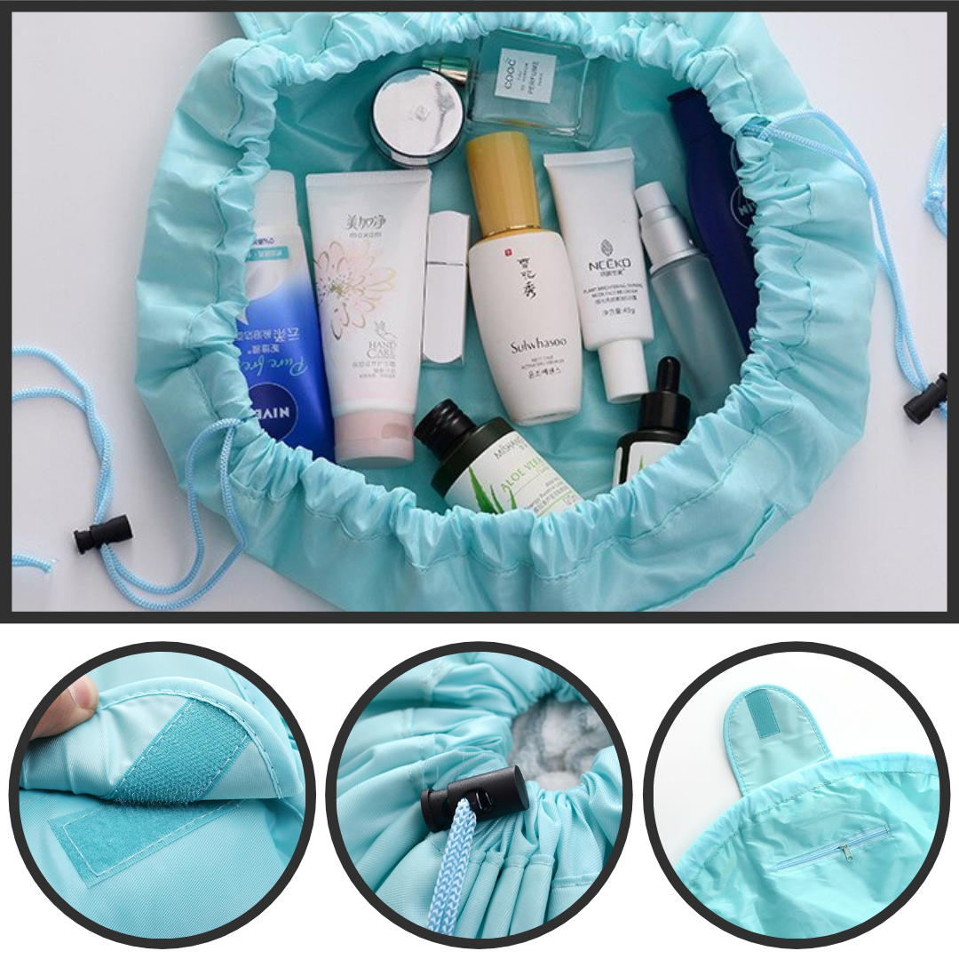 Estuche de maquillaje plegable con cordón - Ozerty