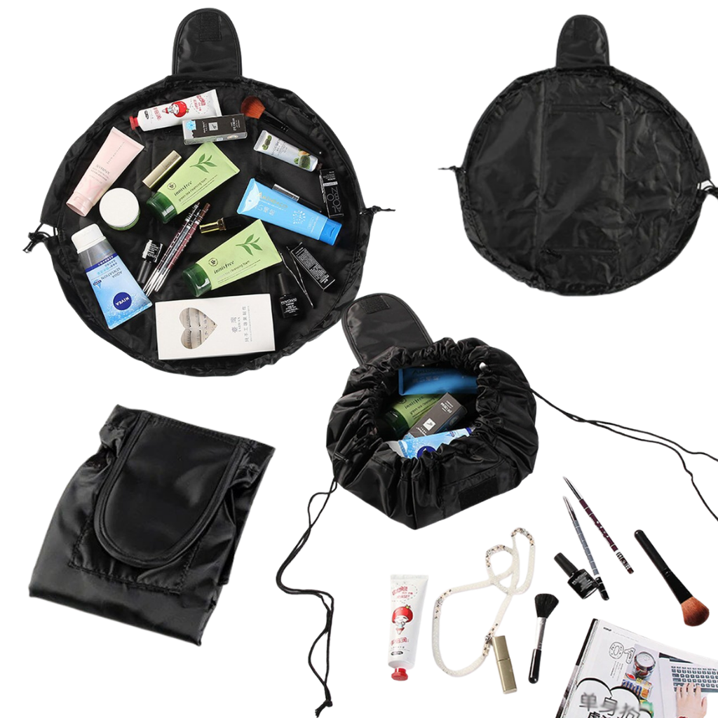 Estuche de maquillaje plegable con cordón - Ozerty