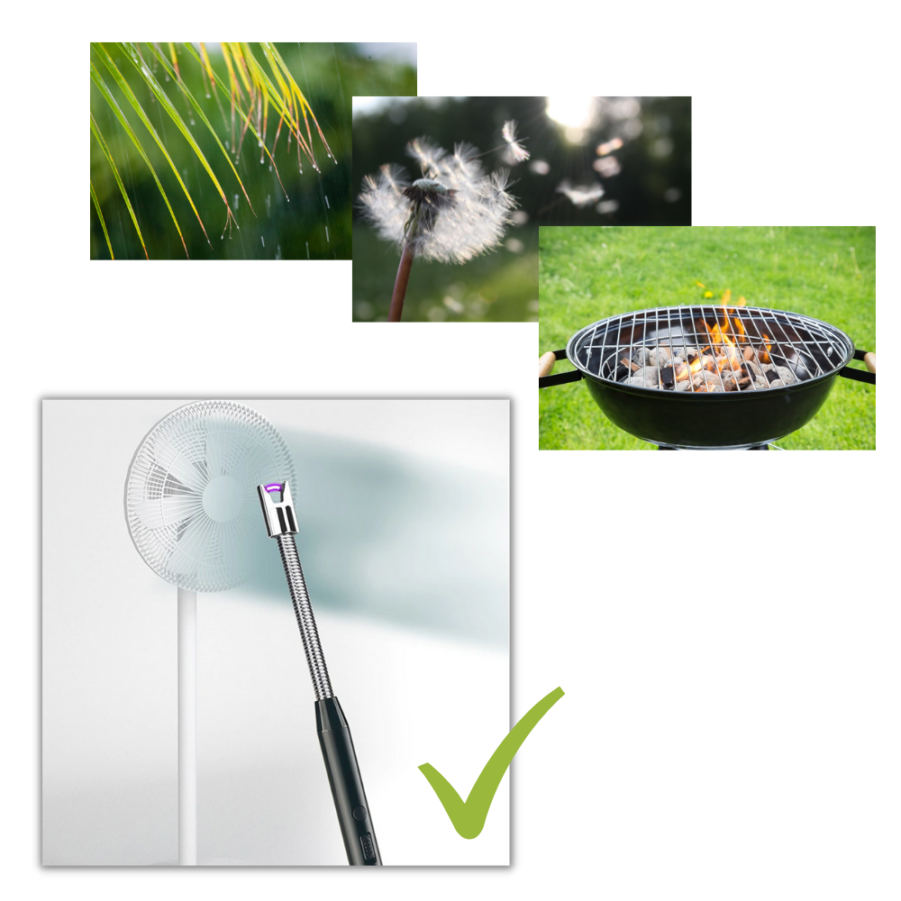 Encendedor de cocina recargable a prueba de viento - Ozerty