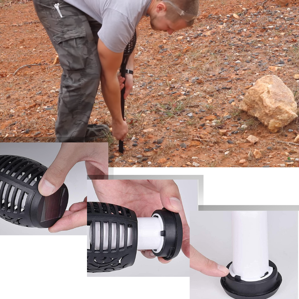 Linterna solar LED con llama parpadeante - Ozerty