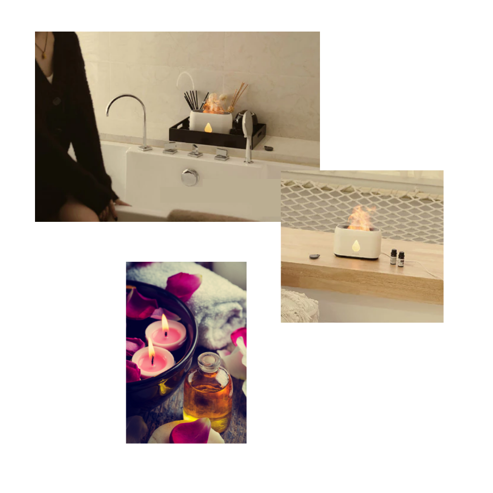 Humidificador de aire con efecto de llamas - Ozerty