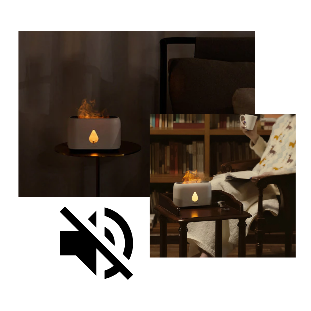 Humidificador de aire con efecto de llamas - Ozerty