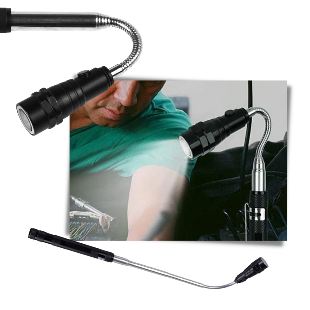 Linterna LED magnética telescópica - Ozerty