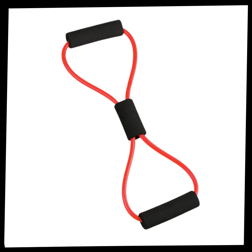 Figura 8 Banda de resistencia para fitness con asas - Ozerty