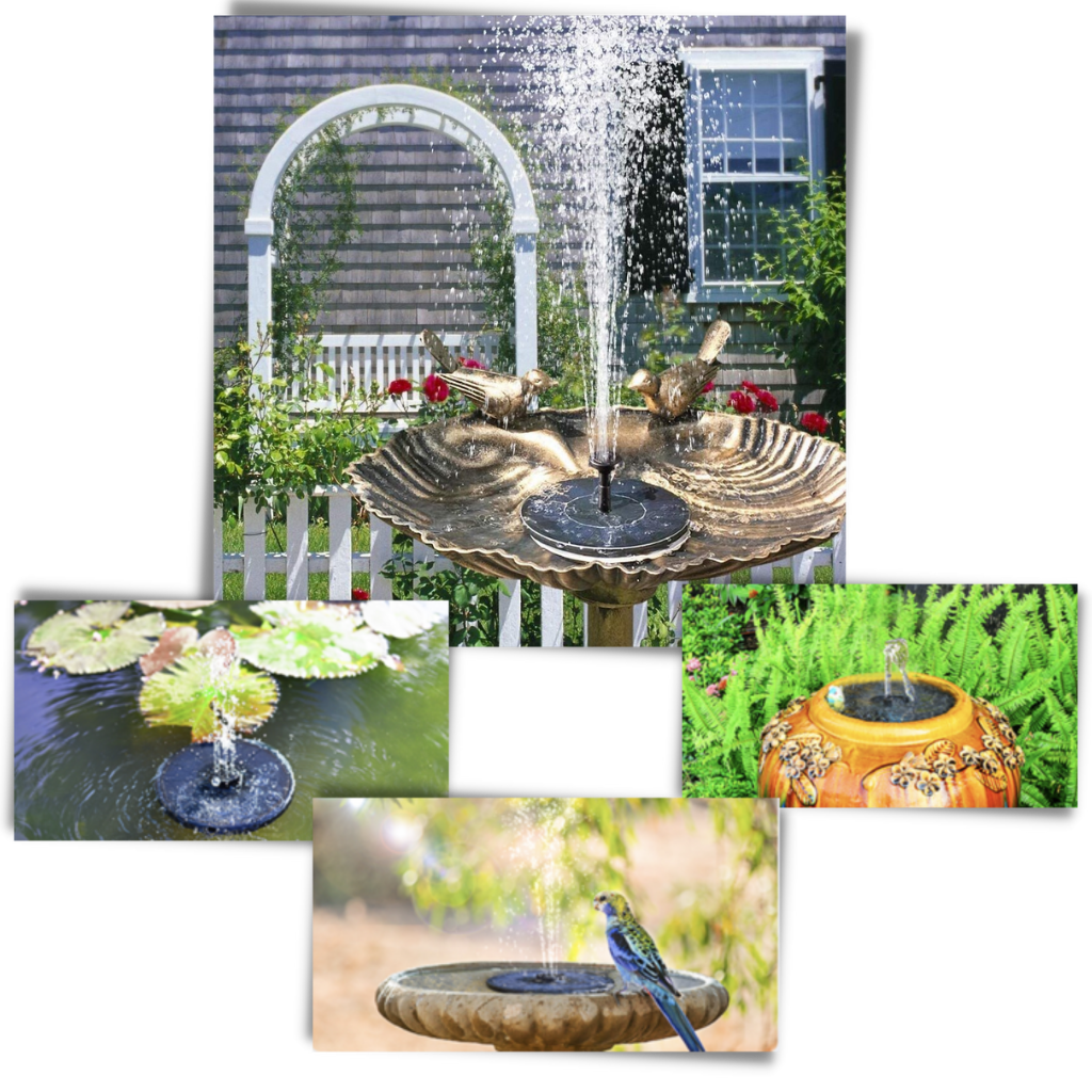 Fuente de agua solar flotante - Ozerty