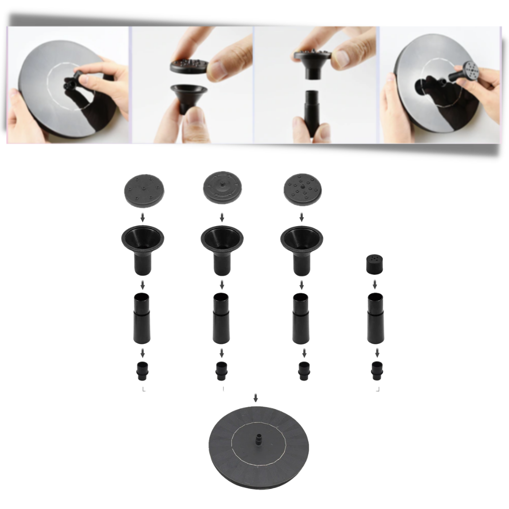 Fuente de agua solar flotante - Ozerty