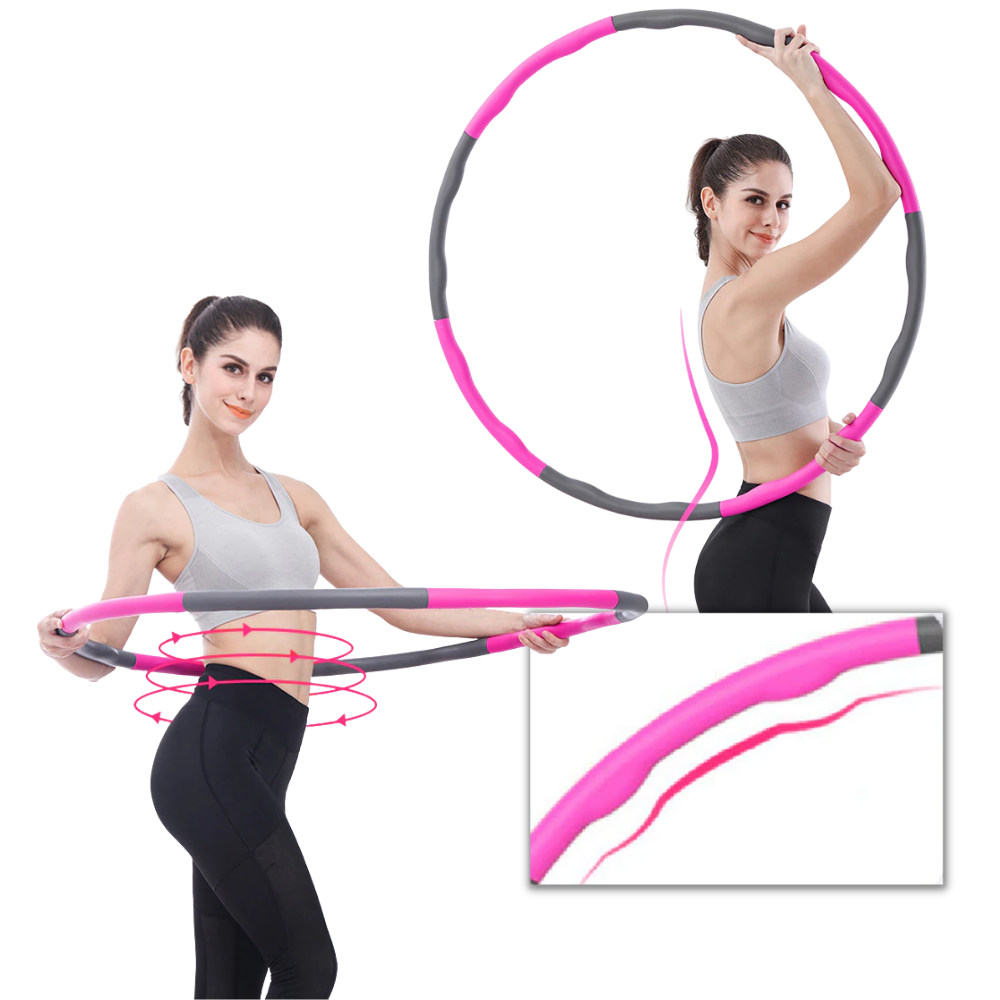 Hula hoop acolchado para fitness ajustable - Ozerty