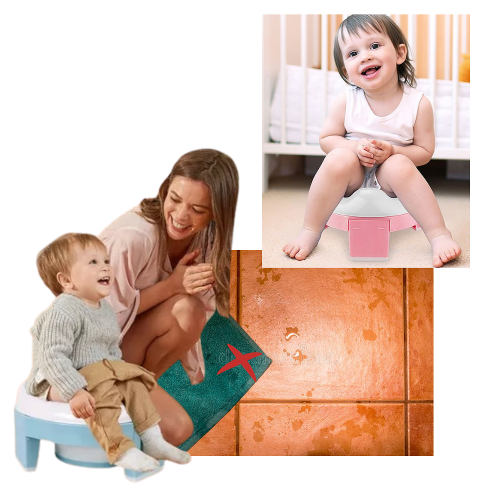 Asiento de inodoro plegable 3 en 1 para niños - Ozerty