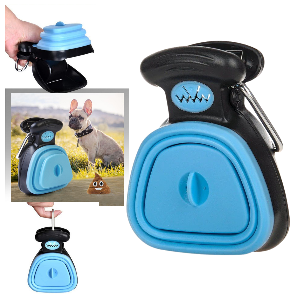 Contenedor de residuos de perro plegable con dispensador de bolsas - Ozerty
