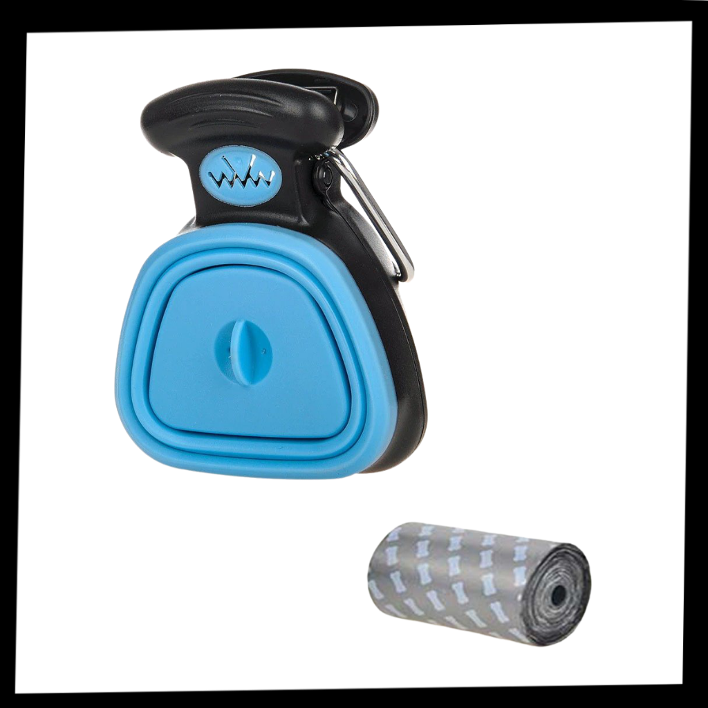 Contenedor de residuos de perro plegable con dispensador de bolsas - Ozerty