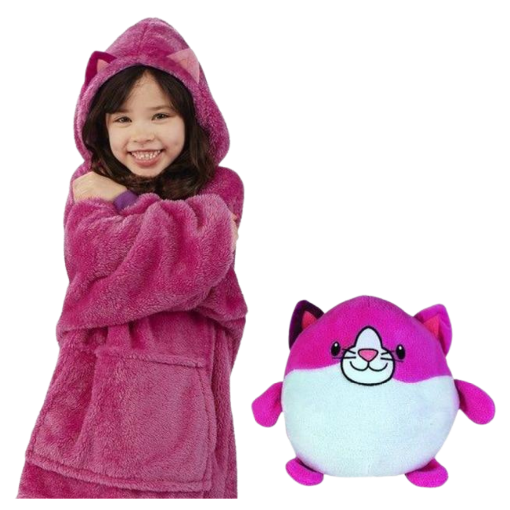 Peluche plegable con capucha 2 en 1