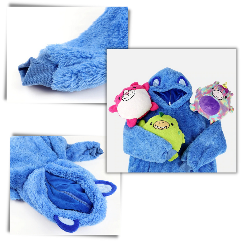Peluche plegable con capucha 2 en 1 - Ozerty