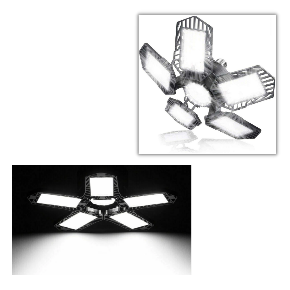 Luz de garaje con 5 paneles plegables - Ozerty