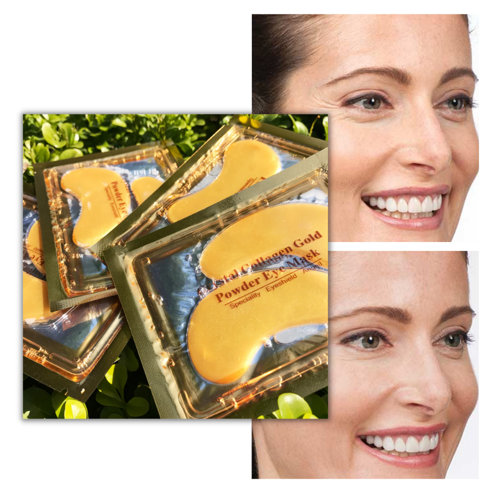 Máscara de ojos de colágeno de oro de 24 quilates (20 pares) - Ozerty