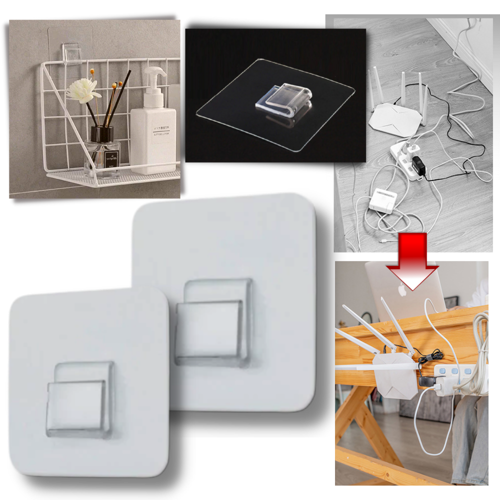 Paquete de ganchos de pared adhesivos - Ozerty