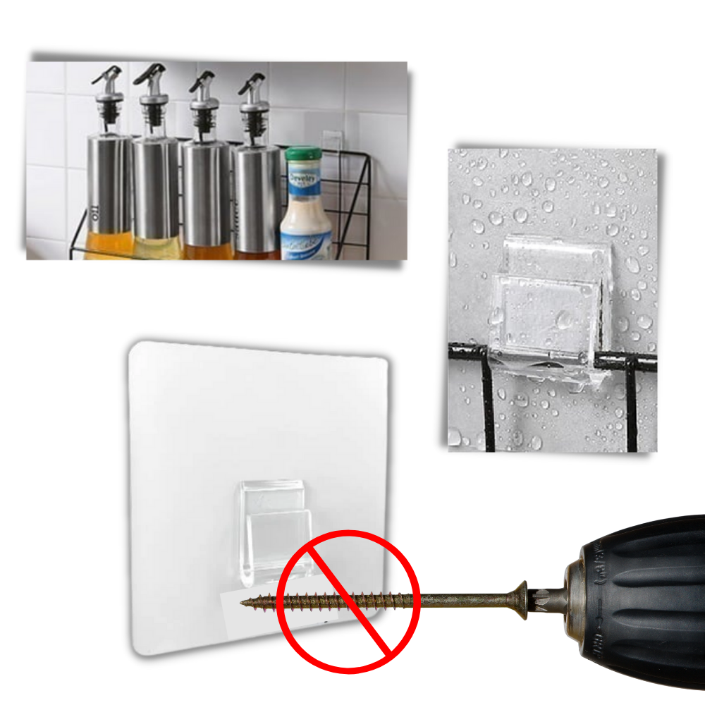 Paquete de ganchos de pared adhesivos - Ozerty