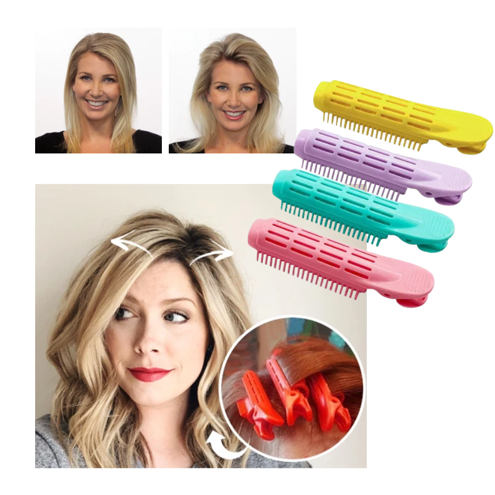 Paquete de 4 clips voluminizadores instantáneos para el cabello - Ozerty
