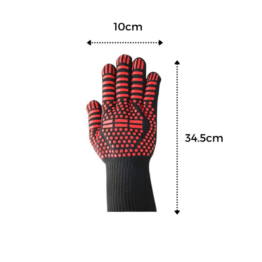 Guantes de barbacoa resistentes al calor (1 par) - Ozerty