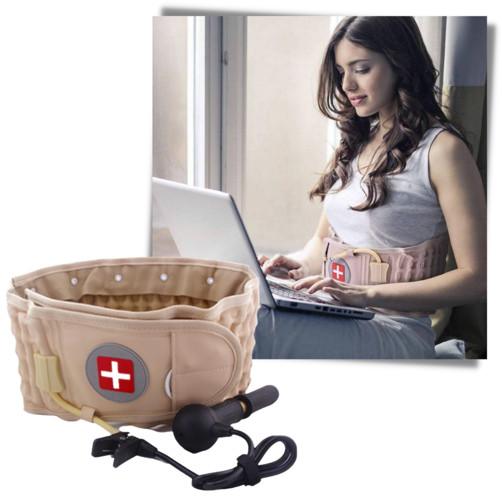 Cinturón lumbar de descompresión inflable - Ozerty