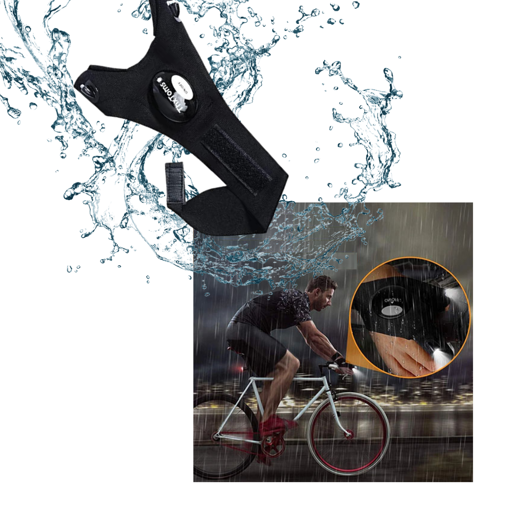 Par de guantes LED con luces impermeables - Ozerty