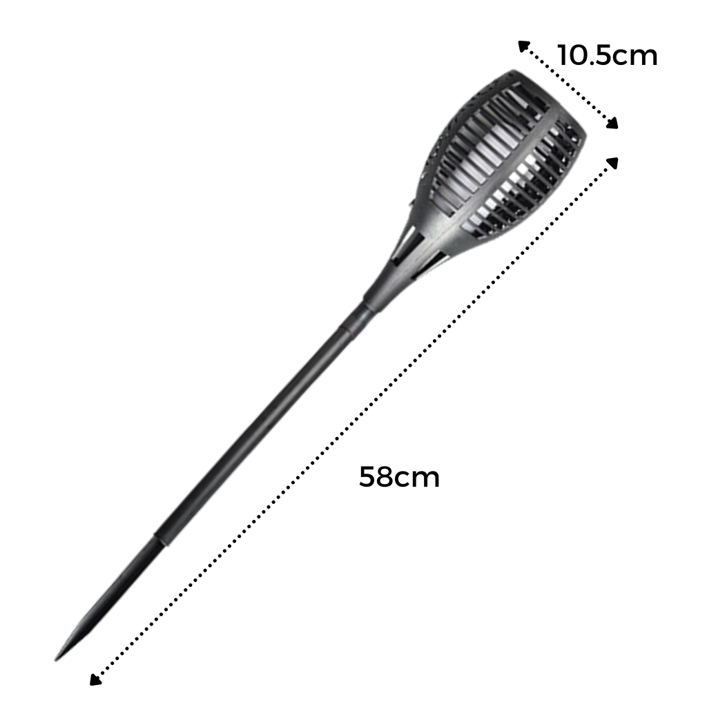 Linterna solar LED con llama parpadeante - Ozerty