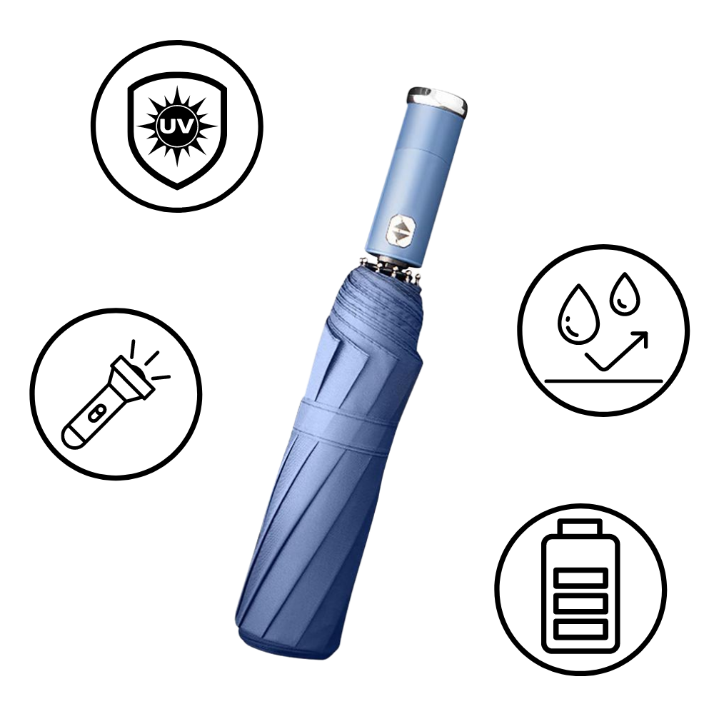 Paraguas LED antiviento para sol y lluvia - Ozerty