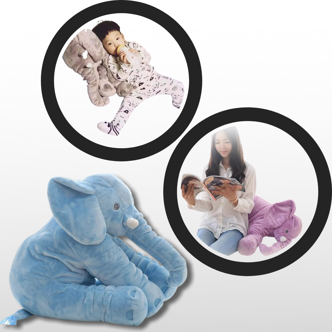 Almohada grande de peluche de bebé elefante - Ozerty