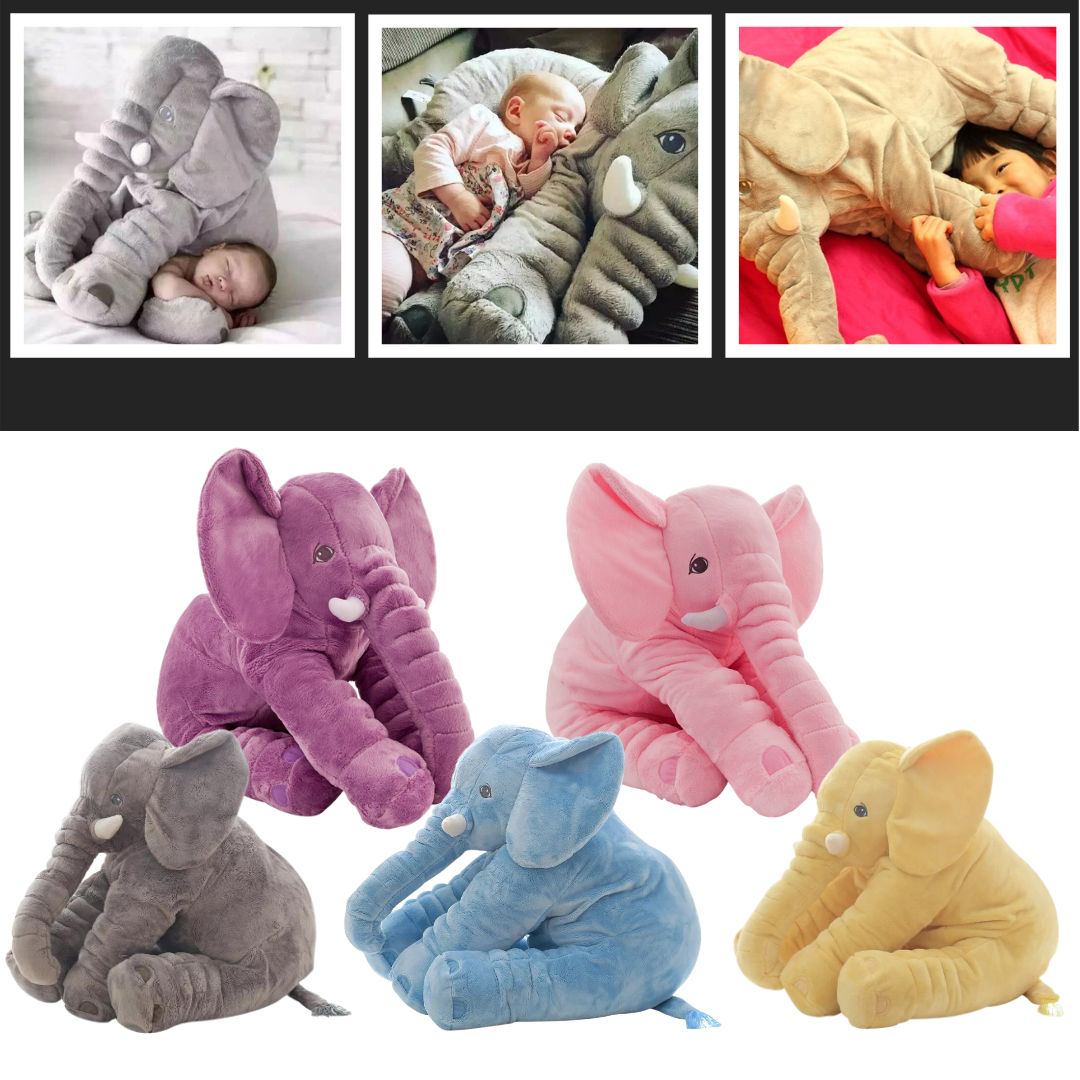 Almohada grande de peluche de bebé elefante - Ozerty
