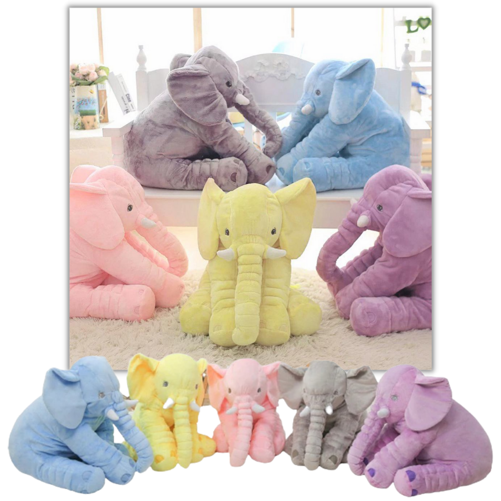 Almohada grande de peluche de bebé elefante - Ozerty