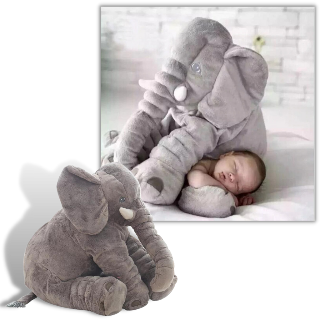 Almohada grande de peluche de bebé elefante - Ozerty