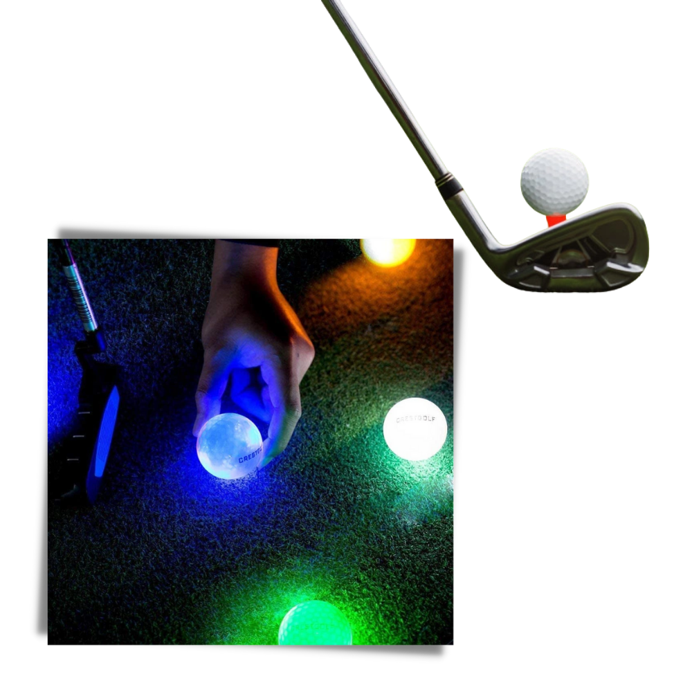 Paquete de 6 bolas de golf luminosas con LED - Ozerty