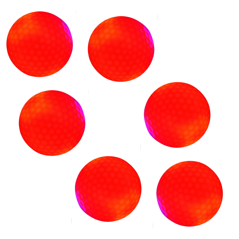 Pack de 6 bolas de golf luminosas con LED