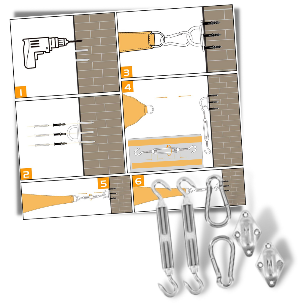 kit de herrajes para sombrillas M5 - Ozerty