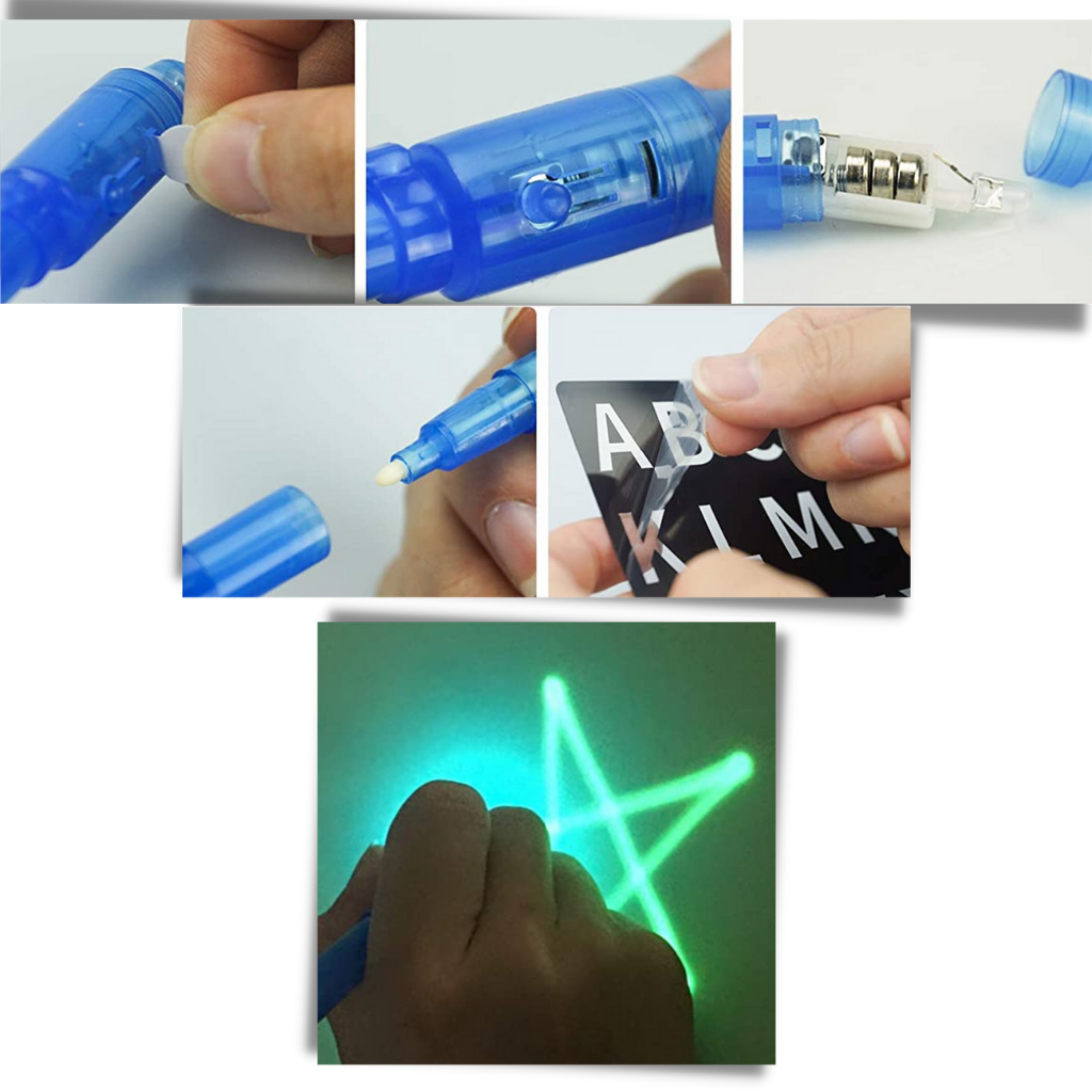 Juego de tablero de dibujo con luz mágica - Ozerty