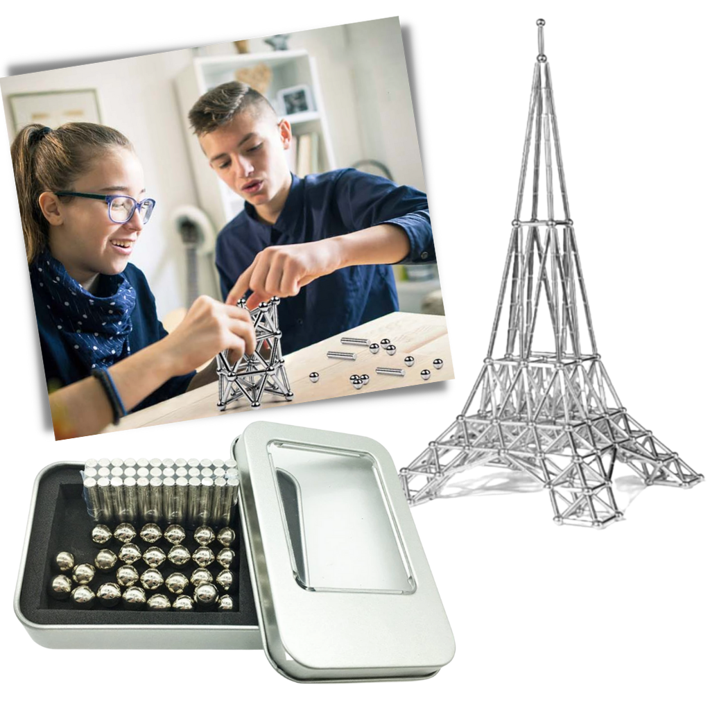 Construcción magnética varillas y bolitas - Ozerty