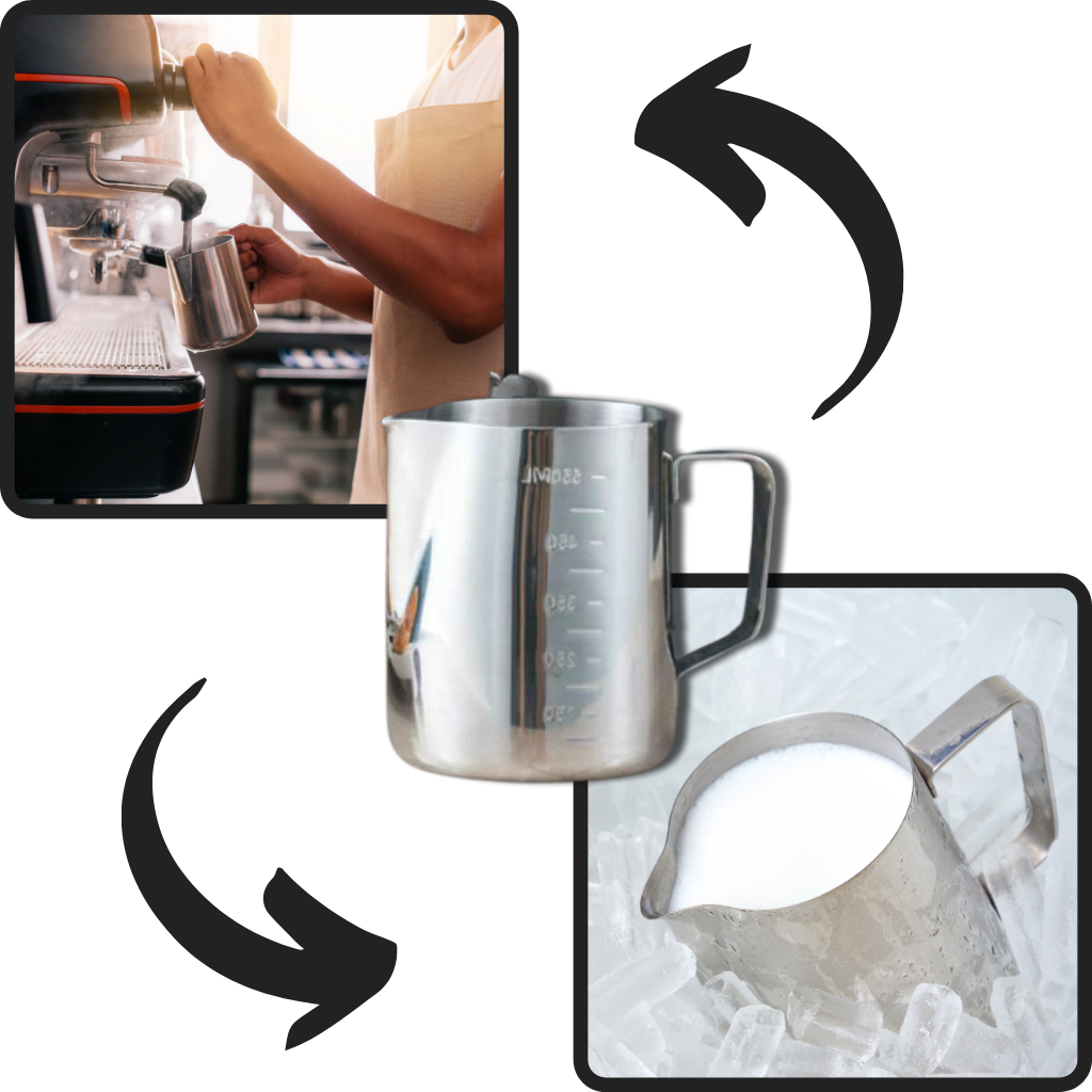 Jarra espumadora de leche de acero inoxidable 100 ml - Ozerty